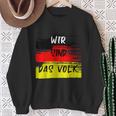 With German Flag Wir Sind Das Volk Gray Sweatshirt Geschenke für alte Frauen