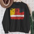 Germany Latvia Flags Half Latvian German Roots Vintage Sweatshirt Gifts for Old Women