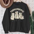 Ghost Hunting Cat Paranormal Investigator Ghost Researcher Sweatshirt Gifts for Old Women