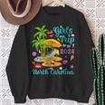 Girls Trip 2024 Palm Tree Sunset North Carolina Beach Sweatshirt Gifts for Old Women