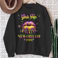 Girls's Trip New Orleans 2024 Mardi Gras Mask Friends Sweatshirt Gifts for Old Women
