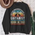 Gitarristen Born 1961 60 Geburtstag Gitarre Geschenk Papa Sweatshirt Geschenke für alte Frauen