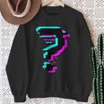 Glitched Fragezeichen Sweatshirt Geschenke für alte Frauen