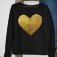 Gold Heart Symbol Of Love Sweatshirt Gifts for Old Women