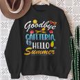 Goodbye Cafeteria Hello Summer Lunch Lady Last Day Of School Sweatshirt Gifts for Old Women