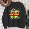 Grandpa Of Birthday Astronaut Boy Outer Space Theme Party Sweatshirt Gifts for Old Women
