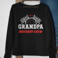 Grandpa Birthday Crew Race Car Theme Party Racing Car Driver Sweatshirt Gifts for Old Women