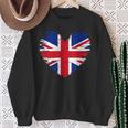 Great Britain Heart Outfit Britain Heart Flag Sweatshirt Gifts for Old Women