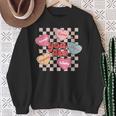 Groovy You Are Loved Worthy Chosen Trendy Valentines Day Sweatshirt Gifts for Old Women