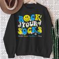 Groovy Rock Your Socks World Down Syndrome Awareness Day Kid Sweatshirt Gifts for Old Women