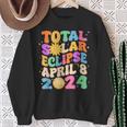 Groovy Total Sun Eclipse April 8 2024 Sweatshirt Gifts for Old Women