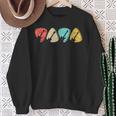 Guitarist Guitar Pick Vintage Retro Music Band Musician Sweatshirt Gifts for Old Women