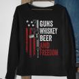 Guns Whisky Beer And Freedom Drinking Ar15 Gun Sweatshirt Gifts for Old Women