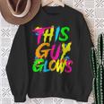 This Guy Glows Cute Boys Man Party Team Sweatshirt Gifts for Old Women