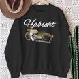 Habicht Motorrad Vintage Design Schwarzes Sweatshirt, Retro Biker Tee Geschenke für alte Frauen