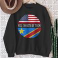 Half Congolese Usa Flag Democratic Republic Of The Congo Sweatshirt Gifts for Old Women