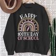 Happy 100Th Day Of School 100 Days Leopard Rainbow Sweatshirt Gifts for Old Women