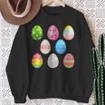 Happy Easter Sunday Fun Decorated Bunny Egg s Sweatshirt Gifts for Old Women