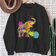 Happy Holi Couleurs Inde Printemps Hindou Elephant Holi Sweater e Cadeaux pour les femmes âgées