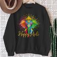 Happy Holi Festival India Colors Elephant Hindu Spring 2024 Sweatshirt Gifts for Old Women