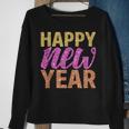 Happy New Year 2022 Sparkling Letters New Years Eve Sweatshirt Gifts for Old Women