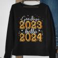 Happy New Year Goodbye 2023 Hello 2024 Sweatshirt Gifts for Old Women