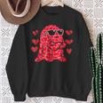 Happy Valentine Cute Ghost Retro Be My Boo Spooky Ghost Sweatshirt Gifts for Old Women