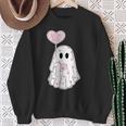 Happy Valentine Ghost Retro Be My Boo Valentine's Day Ghost Sweatshirt Gifts for Old Women