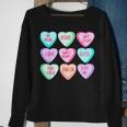 Happy Valentines Day Candy Conversation Hearts Cute Sweatshirt Gifts for Old Women