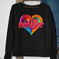 I Heart Love Amber First Name Colorful Named Sweatshirt Gifts for Old Women