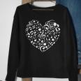 Heart Musical Notes Music Lover Musician Singer Love Vintage Sweatshirt Gifts for Old Women