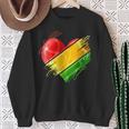 Heart In Pan African Colors Celebrate Afro American Heritage Sweatshirt Gifts for Old Women