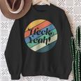 Heck Yeah Retro Distressed Graphic Sweatshirt Gifts for Old Women