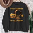 Hello Darkness My Old Friend Eclipse 2024 April 8Th Totality Sweatshirt Gifts for Old Women