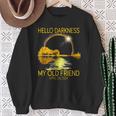 Hello Darkness My Old Friend 2024 Solar Eclipse 4824 Sweatshirt Gifts for Old Women