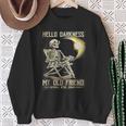 Hello Darkness My Old Friend Skeleton Solar Eclipse T- Sweatshirt Gifts for Old Women