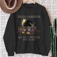 Hello Darkness My Old Friend Solar Eclipse 4 -8-2024 Farmer Sweatshirt Gifts for Old Women