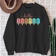Hello Summer Cool Colorful Popsicle Graphic Sweatshirt Gifts for Old Women
