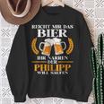 Herren Philipp Lustiger Bier Spruch Name Geburtstag Sweatshirt Geschenke für alte Frauen