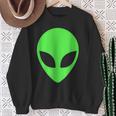 Herren Sweatshirt Fluoreszierender Alien-Kopf, Schwarz Geschenke für alte Frauen