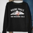 Hiking Trails And Wagging Tails Daschund DogSweatshirt Gifts for Old Women