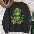 Hippie Blume Frieden Seele Liebe Frosch Sweatshirt Geschenke für alte Frauen