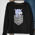 Hippo In Pocket Hippopotamus Sweatshirt Gifts for Old Women