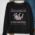 Horse Easily Distracted By Dogs And Horses Sweatshirt Gifts for Old Women