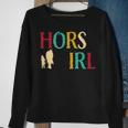 Horse Girl Cute Colorful Retro Horseback Riding Sweatshirt Gifts for Old Women