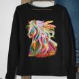 Horse Head Watercolor Equestrian Sweatshirt Gifts for Old Women
