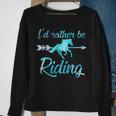 Horse Rider Girls I'd Rather Be Riding Horses Kid Gif Sweatshirt Gifts for Old Women