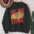 Hot Dog Adult Vintage Hot Dog Time Sweatshirt Gifts for Old Women