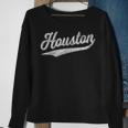 Houston Texas Vintage Sports Script Classic Style Sweatshirt Gifts for Old Women