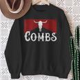 Howdy Combs Western Music Country Cowboy Combs Bull Skull Sweatshirt Gifts for Old Women